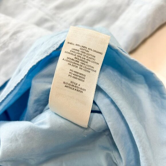 Aritzia Sunday Best Quaint Baby Blue Linen Blend Mini Dress Women’s Small - Picture 4 of 6